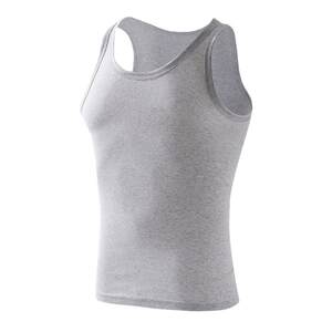 
3-piece men's vest Lycra cotton plus size middle-aged and elderly sports pure cotton slim fit youth tight-fitting bright red and white