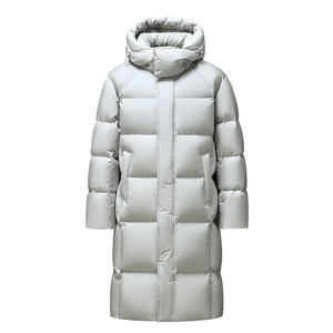 
Duck knee-high thickened down jacket for men and women, 2025 winter new arrival, long fashionable warm coats for couples