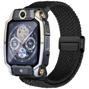 
Magnetic metal model suitable for little genius phone watch strap Z11/Z10/Z9/Z8/Z7/Z6pro woven D5 protective case Q3 sports D2/D3 children Q1A/D2a universal Q2A accessories