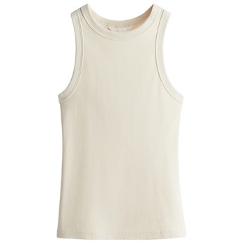 HM women's suspender 2025 summer new simple round neck slim slim short vest top 1270854