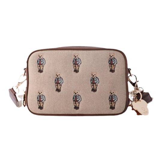 Ttwnbear Winnie Bear Crossbody Bag - Embroidered Cartoon