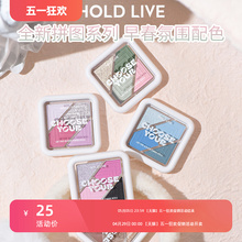 HOLDLIVE matte pearlescent four color jigsaw eye shadow