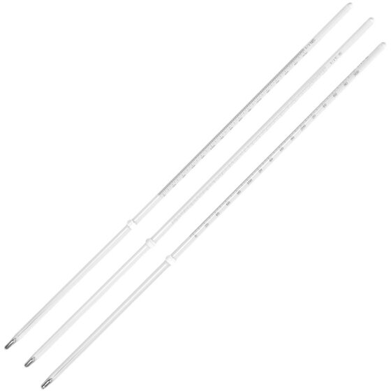 Overy Over Mercury thermometer glass bamboo thermometer 0-200300 degrees high-precision laboratory inspection
