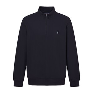 POLOWALK男士长袖T恤2026春季新品商务通勤半拉链上衣男