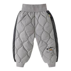 
Children's down pants, winter thickened baby pants, winter boys' warm trousers, new girls' high-waisted leggings
