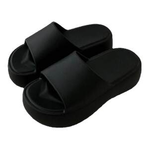 
Thin strips Japanese versatile one-slippers for women in summer fashion high-depressed indoor and outdoor solid color sandals ins