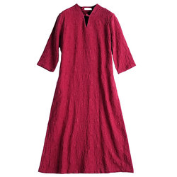 Improved Cheongsam Dress Cotton And Linen Zen Clothing Tang Suit Women's Chinese Style Women's Clothing Retro Original Chinese Style Linen Bridal Clothing