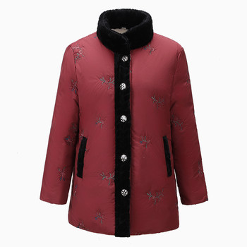 
Elderly women's plus size winter thick fleece cotton jacket