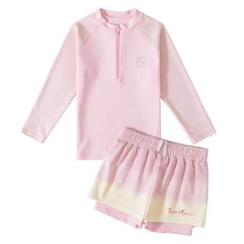 Children's swimsuits for girls split long sleeves 2025 new

