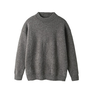 
NEVERNEED solid color round neck pullover sweater for men and women in autumn American lazy style casual inner sweater trend