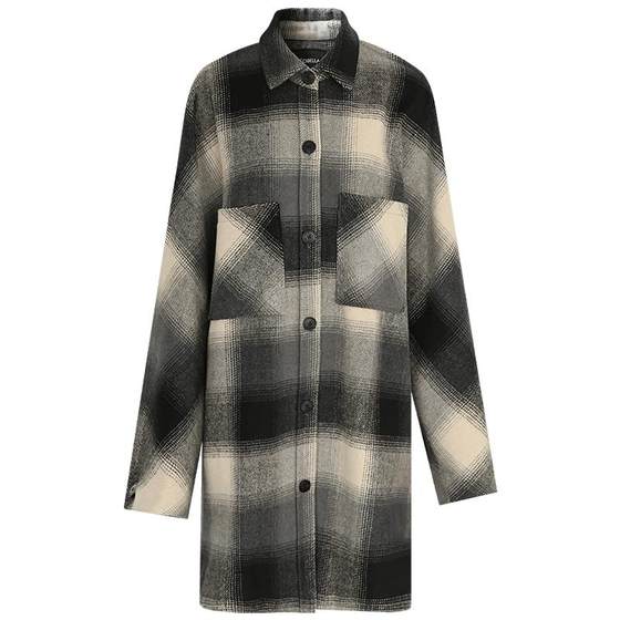 
COCOBELLA British style woolen coat autumn and winter mid-length lapel woolen coat WL3223