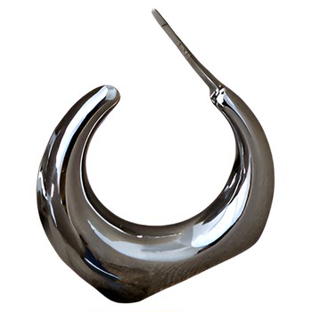 Shilijian smart and simple silver hoop earrings