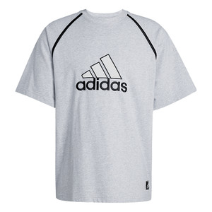 
Classic cotton tops round neck short-sleeved T-shirts for men and women summer adidas Adidas official outlets clover