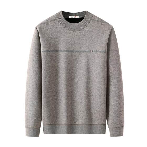 
[Including wool] Red Dragonfly Men's Sweater with Velvet Thickened Half-High Neck Underwear Base Shirt Dad's Winter Clothes