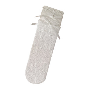 miu lace socks women's mid-calf socks summer thin ballet style bow milk white pile socks with Mary Jane