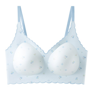 
Herbal primary color girl floral bra for girls in the second and third stages of puberty development, junior high school student underwear, high school student