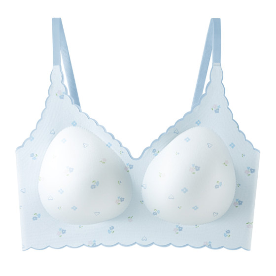 
Herbal primary color girl floral bra for girls in the second and third stages of puberty development, junior high school student underwear, high school student