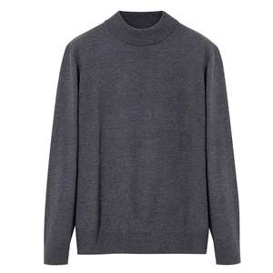 [Basic Color] Cultum12 pinch wool semi -high -neck knit sweater men's long -sleeved sweater
