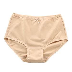 
Genuine Pride mid-high waist elastic pure cotton large size mother soft and moisture-absorbing small flat corner women's hip underwear 21605