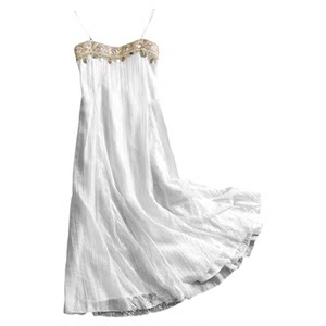 
Ethnic style embroidered hanging ornaments shrinking waist to make you look slim and gentle high waist A-line long skirt suspender skirt women's dress X351