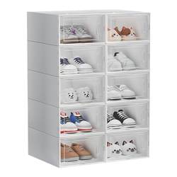 Simple shoe rack space-saving multi-layer transparent shoe box