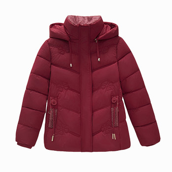 
Winter down jackets for middle-aged and elderly people, mothers in their 50s, warm cotton coats, short coats, middle-aged women's thick cotton jackets