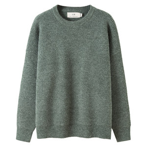 
96zhi Autumn and Winter Korean Style Round Neck Solid Color Sweaters for Couples Loose Casual Knitted Sweaters for Men and Women Thick and Versatile