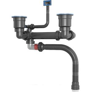 
Kitchen Washing Basin Sewer Pipe Accessories Single and Double-Two Grooved Deodorant Drain Pipe Three-Train Dishwasher Sewer Universal Set