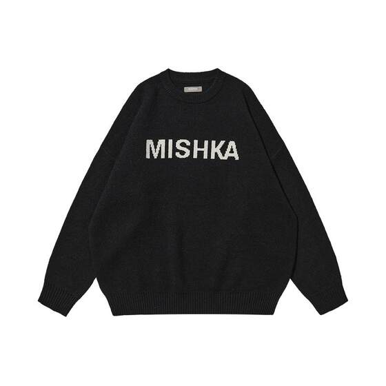 
Lin Yun's same young and promising MISHKA men's and women's loose, lazy and relaxed round neck pullover sweater