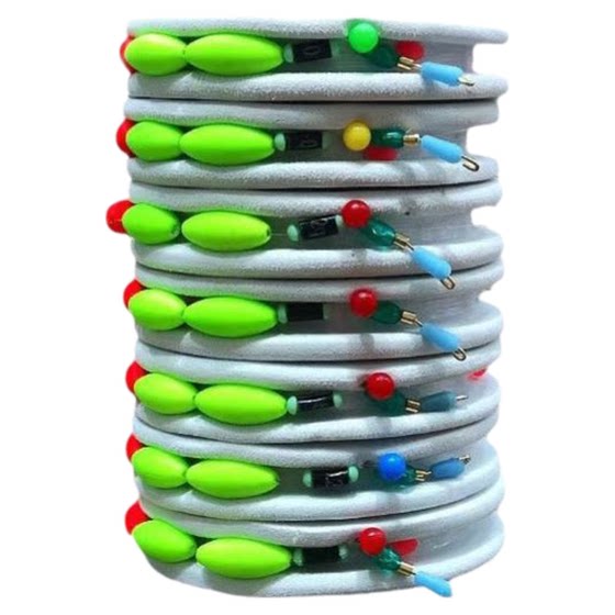 Sub-line clip three-star line set stream fishing line set seven-star float fishing group fish hook tied line composition main line group