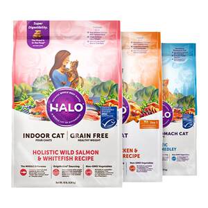 
Rotten Cat - Halo Natural Halo Grainless Adult Cat Food Pure Fresh Meat Ragdoll Cat Main Food and Body Beautification 10 pounds