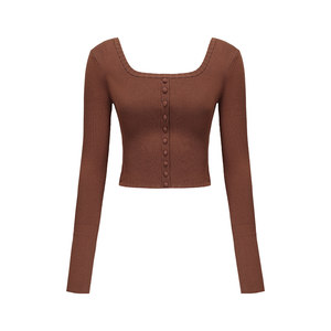 
[Selection 55% off] NanaJacqueline retro sports fashion suit women's long-sleeved knitted top tennis