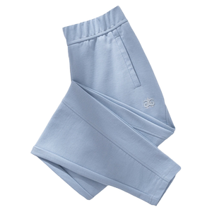 
Light blue casual nine-point pants for women's summer thin elastic waist slim Harlen sports pants slim small feet dad pants