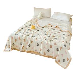 
Gold Class A Towel quilt Pure Cotton 100 All-Cotton Baby Children's Gauze Cover Blanket 2025 New 6-layer Sofa Blanket
