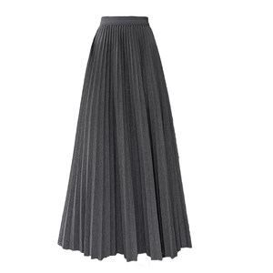 
Hugely beautiful pleated skirt for women autumn 2025 super hot new pleated casual long skirt drapey A-line woolen winter skirt
