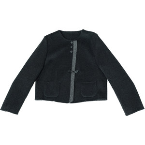 
oo/vv soft and comfortable double-sided cashmere jacket for women 2025 autumn and winter short small fragrance style woolen coat top