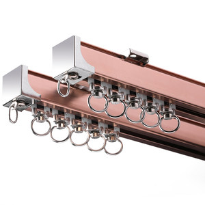 Aluminum alloy curtain rail straight rail pulle on the top of the slider slider single -rail dual -rail guide rail curtain rod support accessories