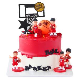 Male Divine Ji Cake Basketball Master Birthday Cake Decoration Basketball Boy Boys Shoes Shooting Dunk Sweet Decoration
