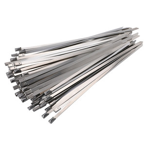 
304 stainless steel ship tie self-locking 4.6MM wire bridge metal outdoor anti-oxidation ship cable tie