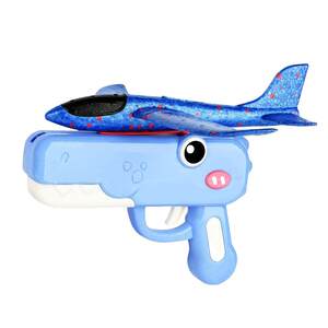 Children's ejection foam aircraft hand-held launcher gun outdoor parent-child sports hand-thrown flying glider toy boy
