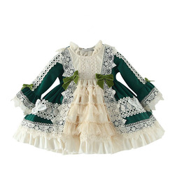 Šaty Lolita Dívčí Šaty Lolita Dlouhý Rukáv Dámské Sametové Vánoce Dětské Oblečení Šaty španělské Princezny