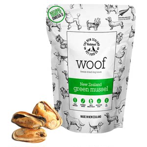 
Woof freeze-dried dog snacks imported from New Zealand green lipped mussels high protein nutritional general snacks for puppies