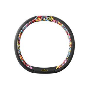 
Steering wheel cover, national style and trendy brand, cartoon Internet celebrity female handle cover, winter warm short plush suede handle cover