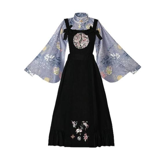 Original Hanyang eclectic new Chinese style Hanfu women's 2025 new modified Lolita cover skirt Lolita daily suit
