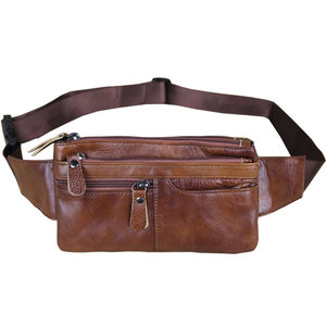 Multi -section 5.5 -inch 6 -inch mobile phone pocket Men's leather multifunctional new mini pocket ultra -thin cowhide chest bag