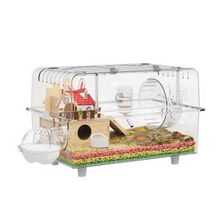 Hamster cage acrylic transparent golden bear special extra large luxury villa 60cm large space breeding box house