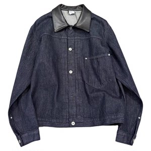 
2026 spring fashion GV trendy brand high-end niche splicing lapel dropped shoulder loose denim jacket youth