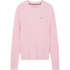
[Cable texture] Tommy autumn and winter women's clothing includes wool striped sweater solid color twist round neck knitted cardigan
