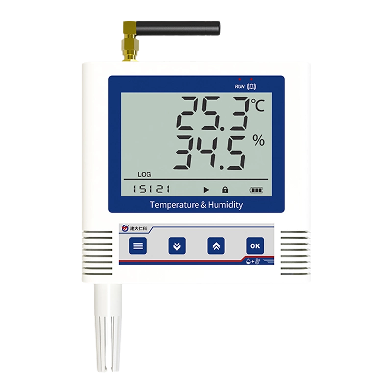 建大仁科工业温湿度计高精度485壁挂吸顶档案馆室内变送器传感器