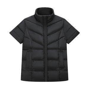 Autumn and winter new middle -aged and elderly men with sleeve down cotton vest jacket dad dad to keep warm vest short -sleeved cotton jacket